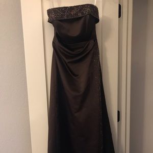 Private Collection brown strapless dress